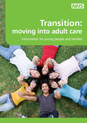 Booklet cover - transition: moving into adult care, information for young people and families