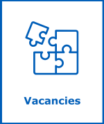 Blue outlined jigsaw. Text written in blue: Vacancies