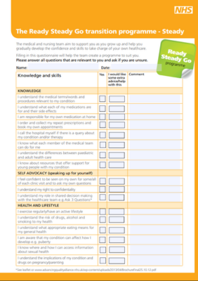 'Steady' questionnaire