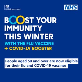 People aged 50 and over are now eligible for their flu and COVID-19 vaccines.